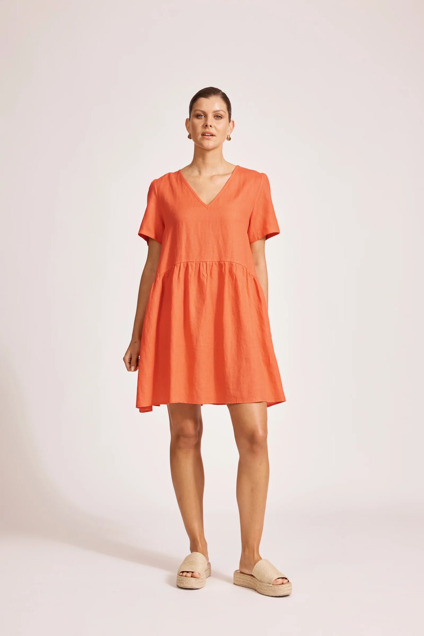 MIRAMAR MIDI DRESS - CORAL by eb&ive
