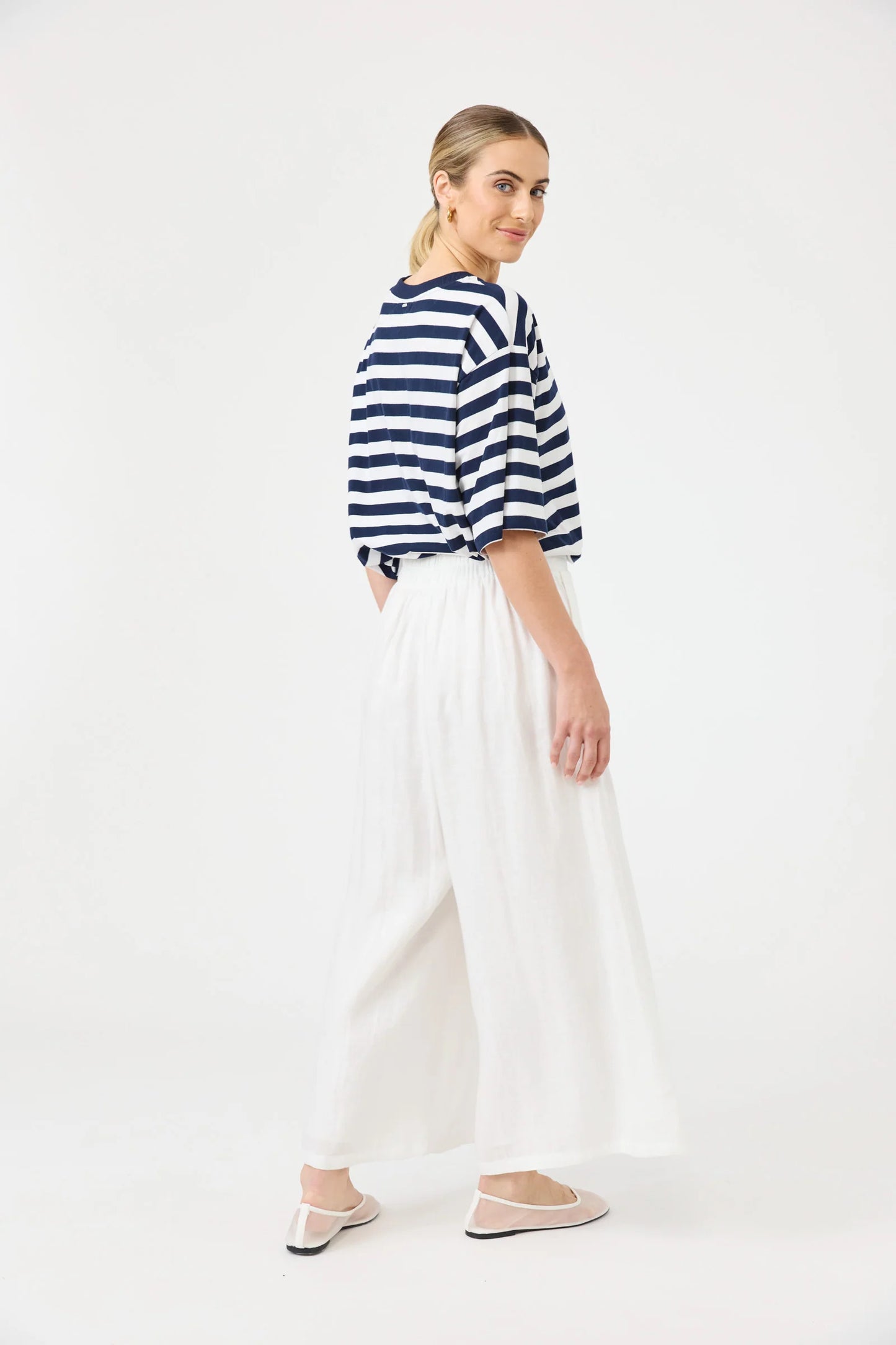 STUDIO CROP PANT - SALT by eb&ive