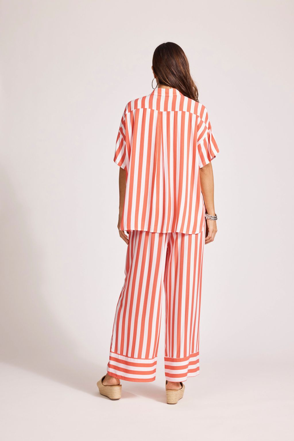 TREVILLE STRIPE SHIRT - CORAL by eb&ive