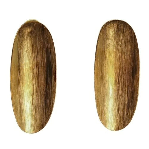 Euro Gold Stud Earrings by Melanie Woods