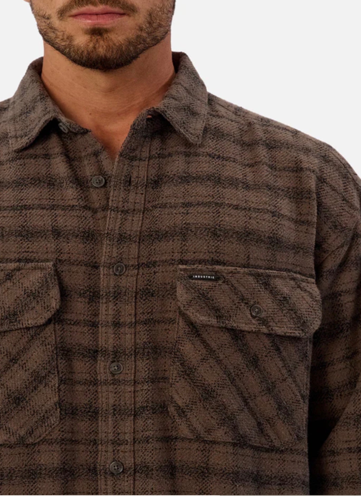 The Pittsburgh L/S Shirt - Olive Black by Industrie Clothing
