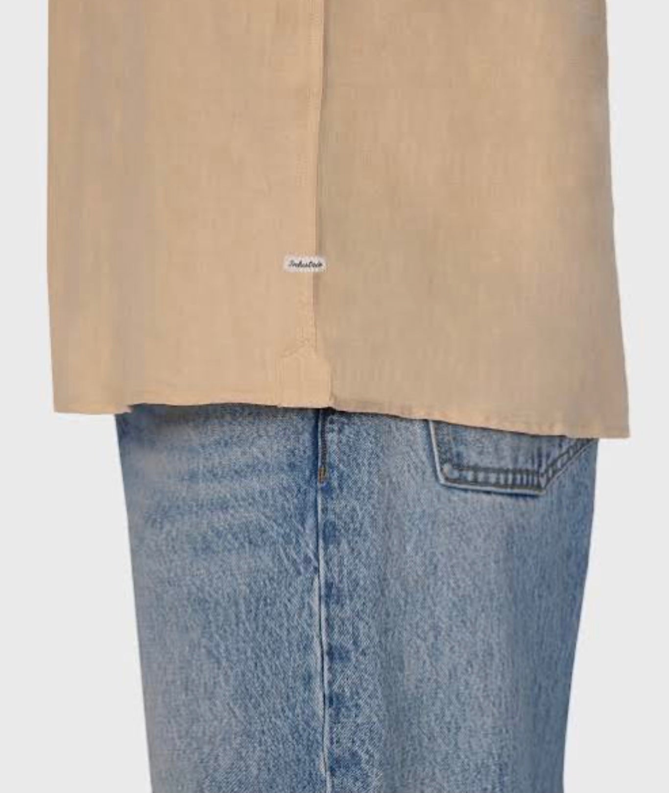 The Tennyson Linen Blend L/S Shirt Light Mango by Industrie Clothing