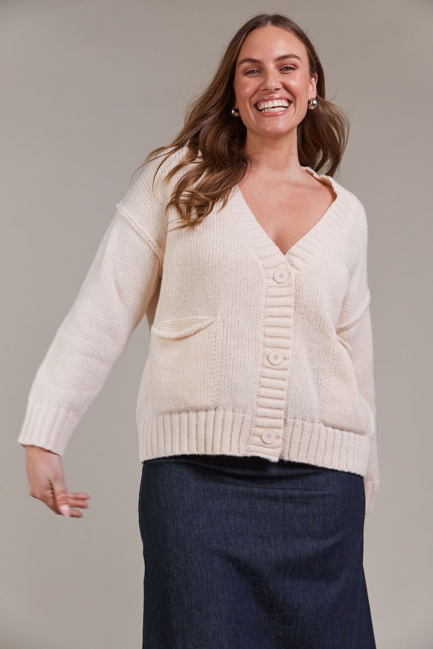 Katana Cardigan - Ecru by eb&ive