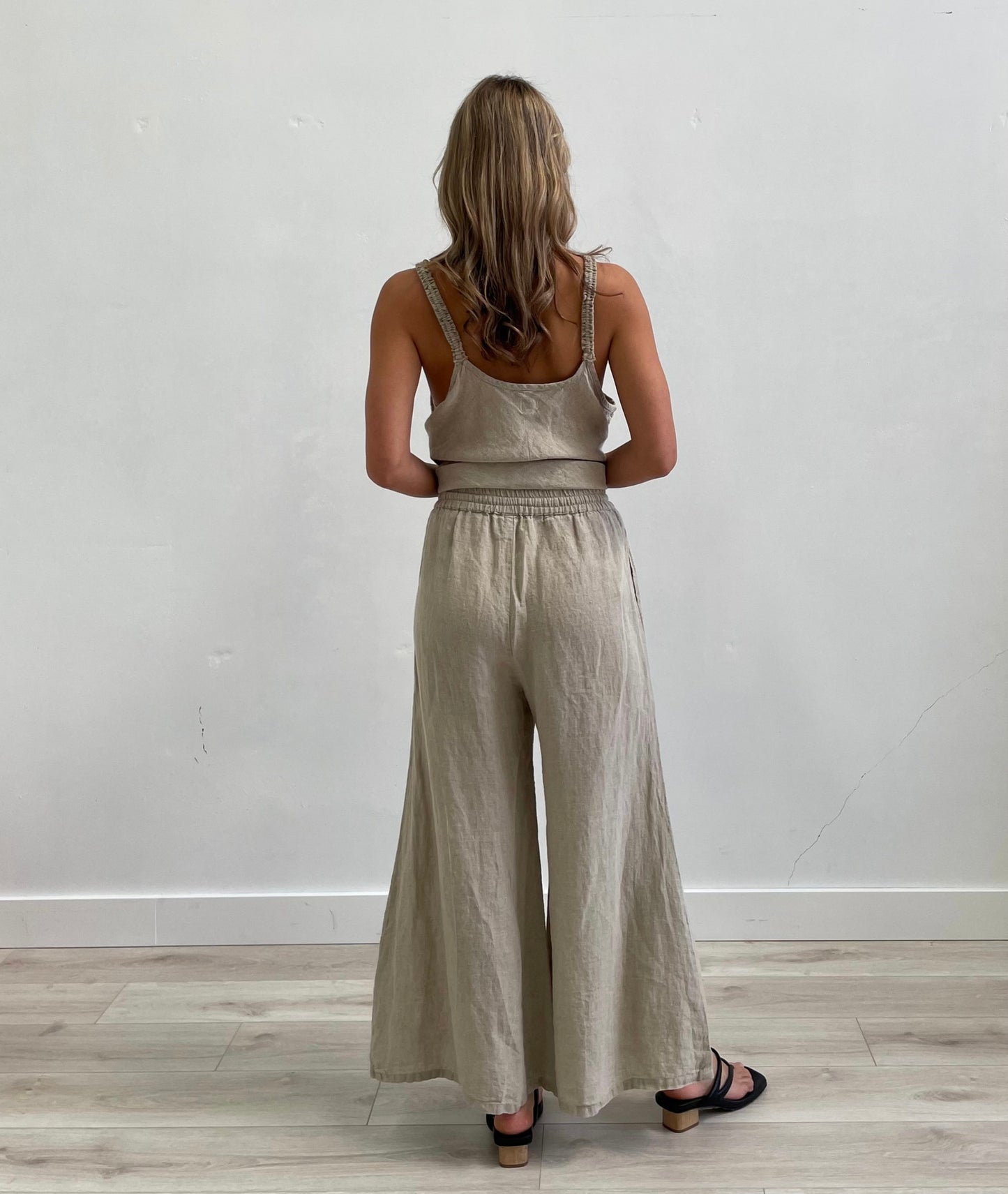 Alessa Wide Leg Pant - Natural