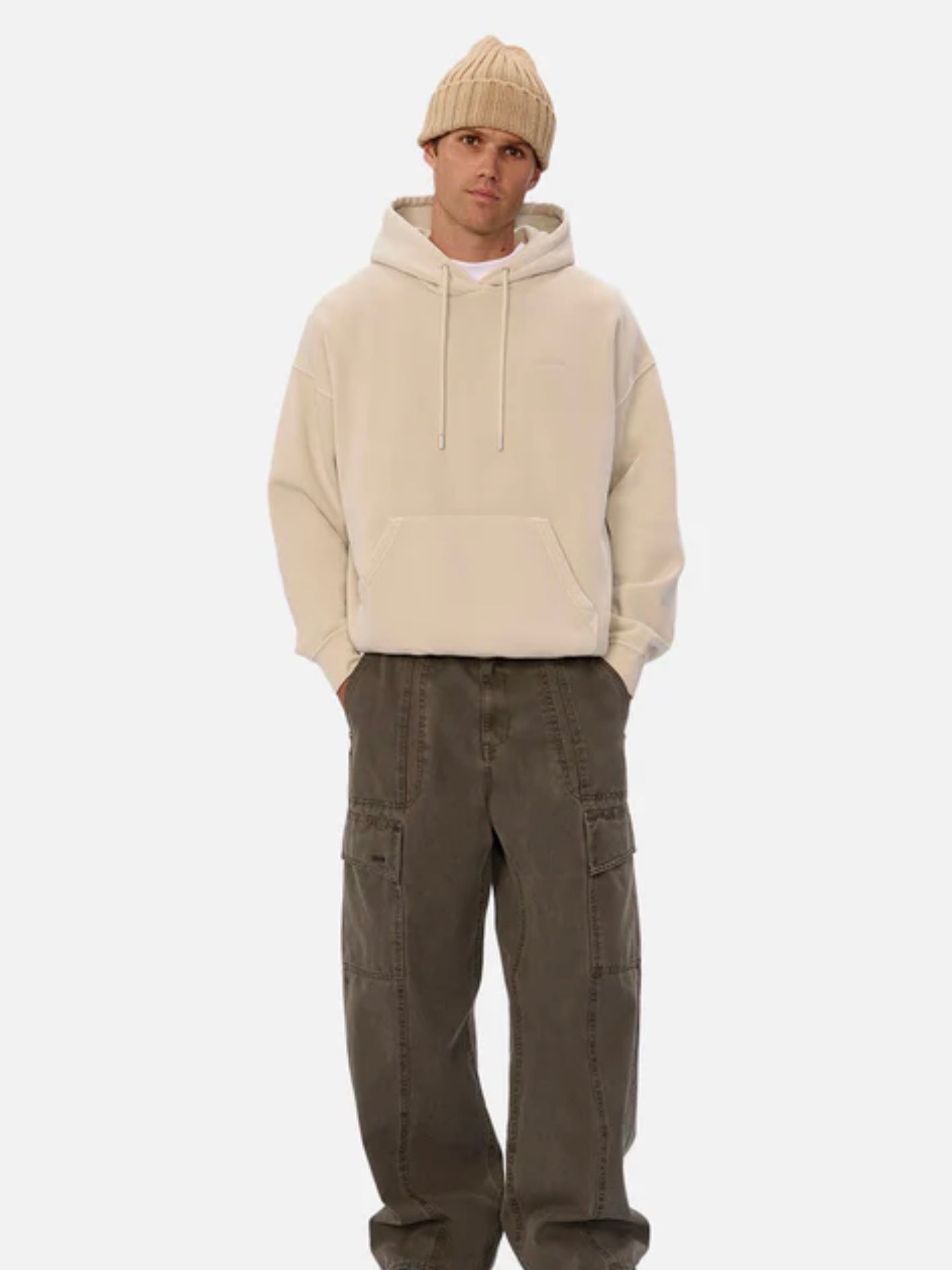The Del Sur Washed Hoodie by Industrie Clothing - Grain
