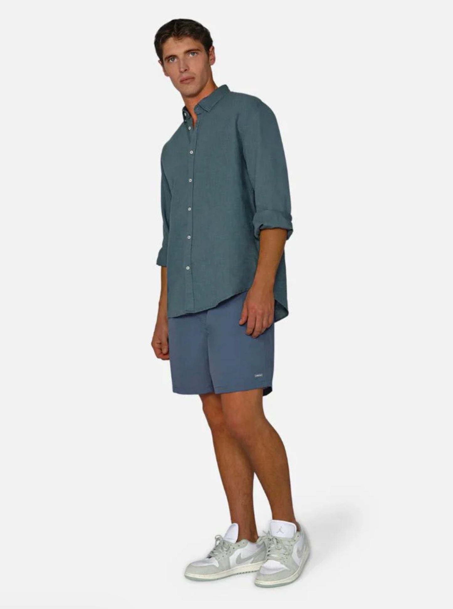 The Tennyson Linen Blend L/S Shirt Steel Blue by Industrie Clothing