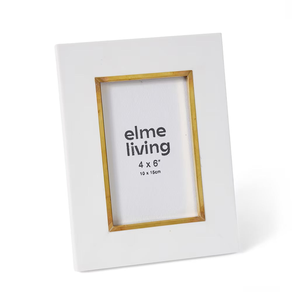 Kissa 4x6" Photo Frame White/Gold - 17 x 1 x 22cm