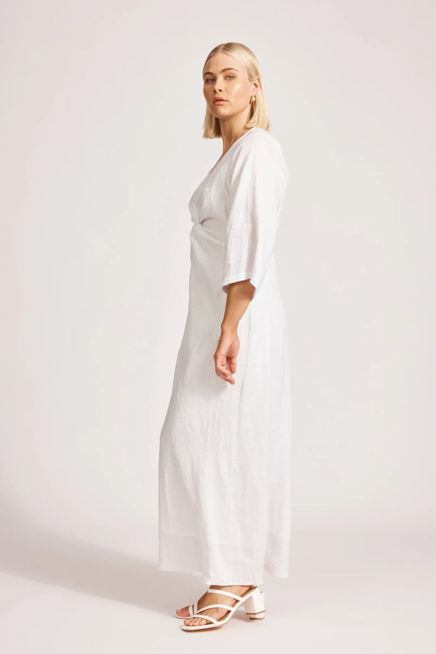 MIRAMAR TWIST MAXI DRESS - WHITE by eb&ive