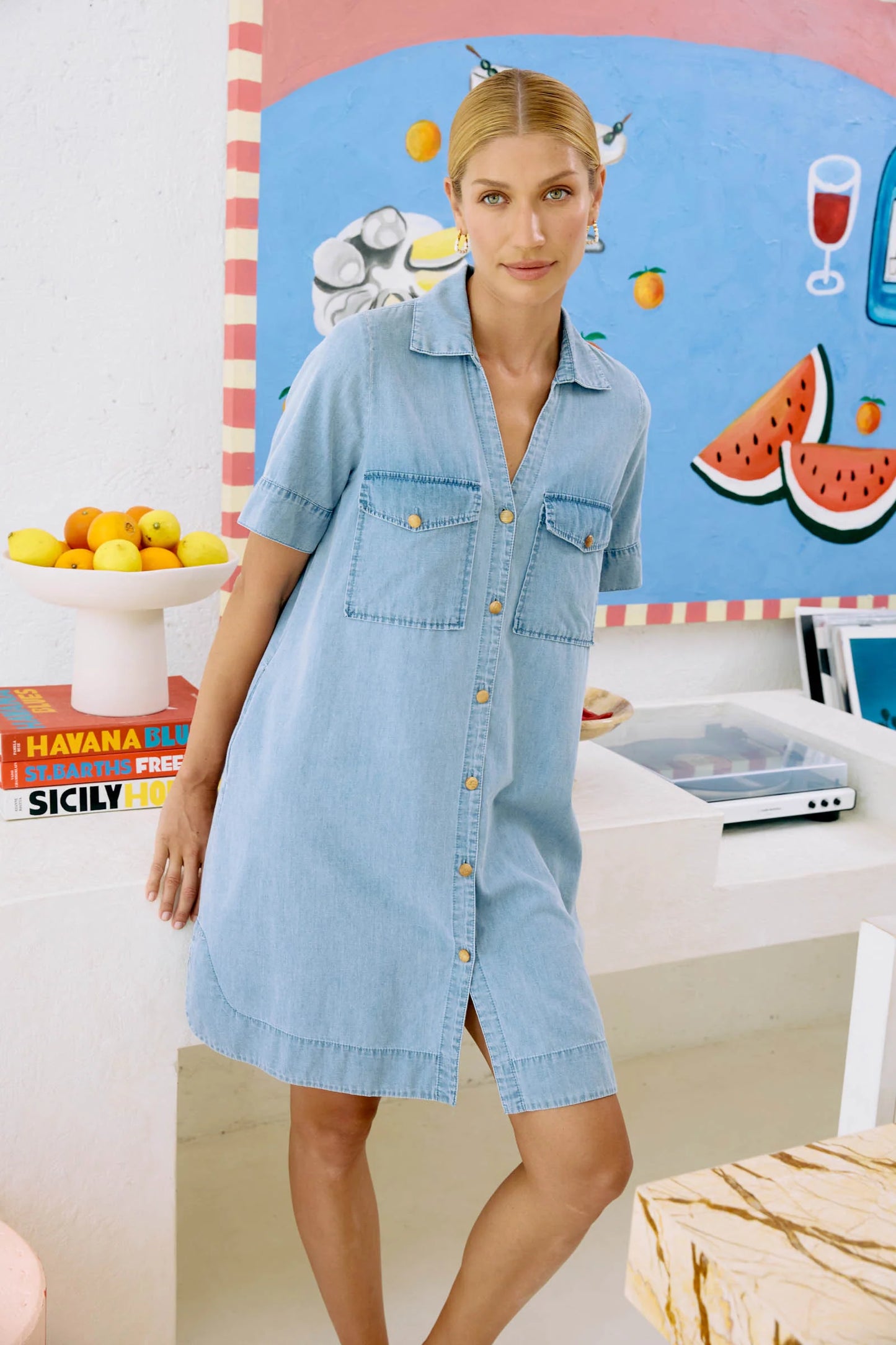 MELENIA DENIM SHIRT DRESS - DENIM by eb&ive
