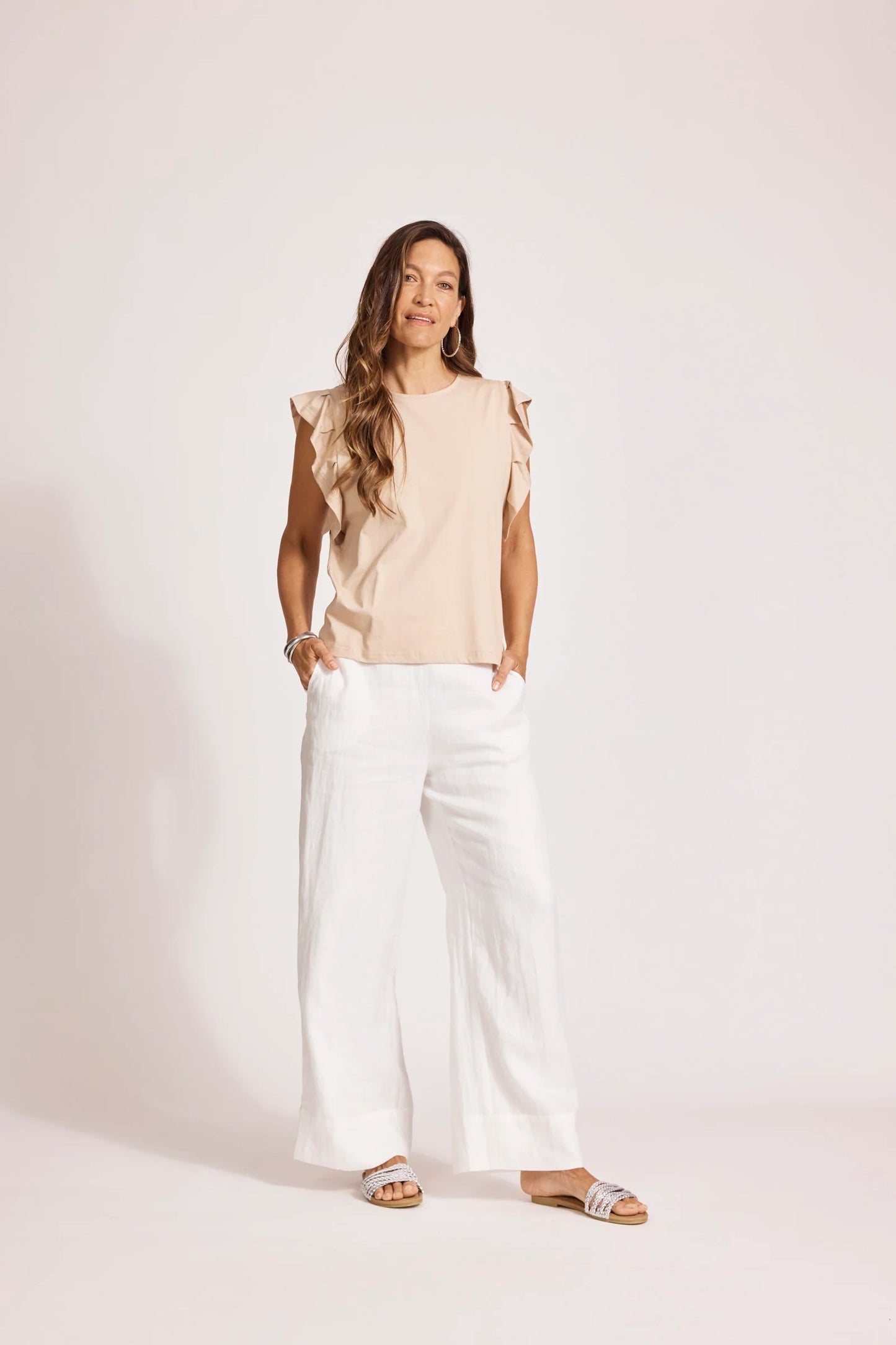 FRANCIA FRILL TANK - STONE by eb&ive