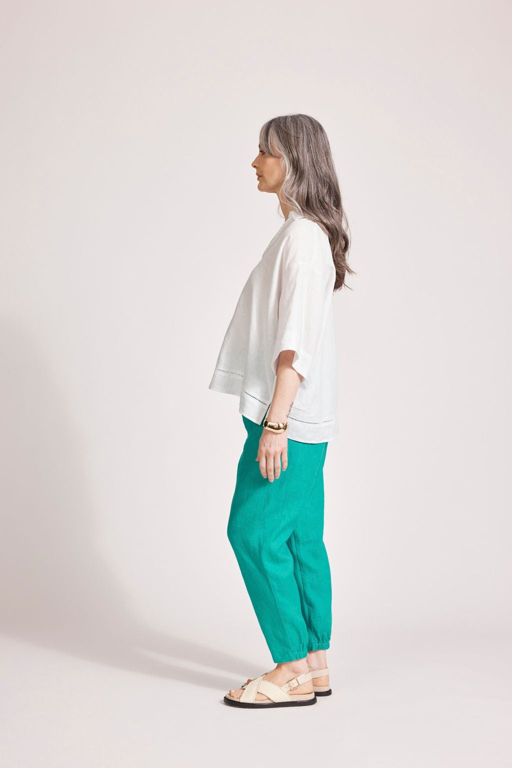 MIRAMAR COLLARED TOP - WHITE by eb&ive