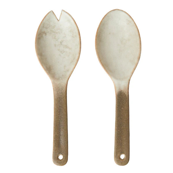 Stoneware Salad Servers - Dusk