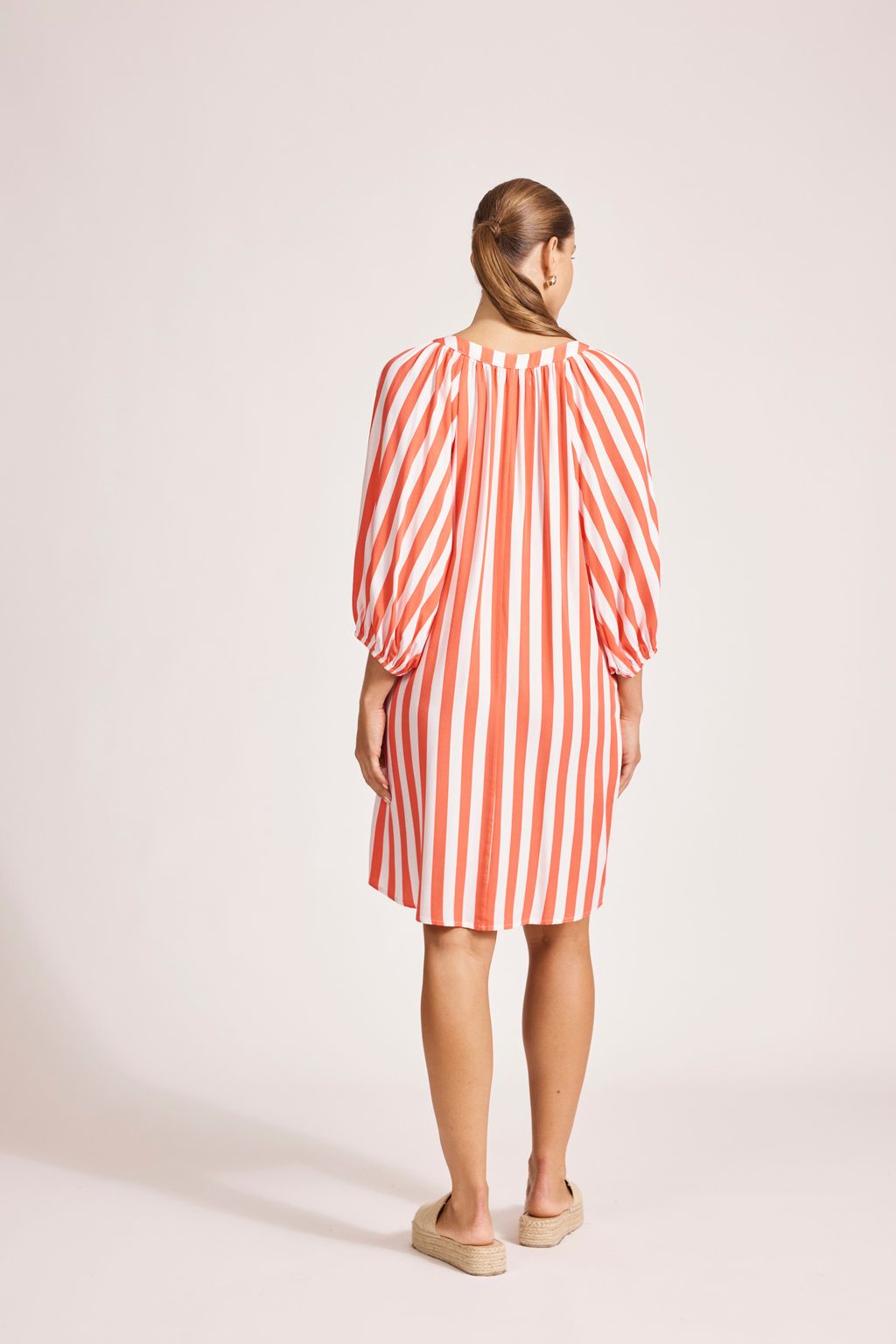 TREVILLE STRIPE DRESS - CORAL by eb&ive