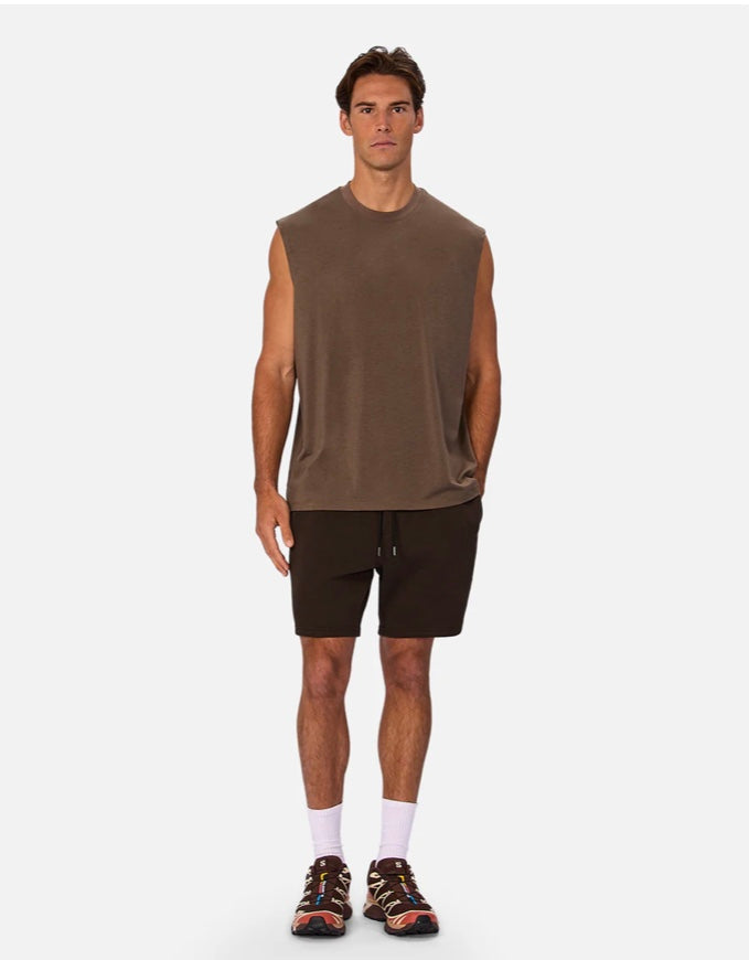 The Freeman Sleeveless Tee - Mocha 25 by Industrie clothing