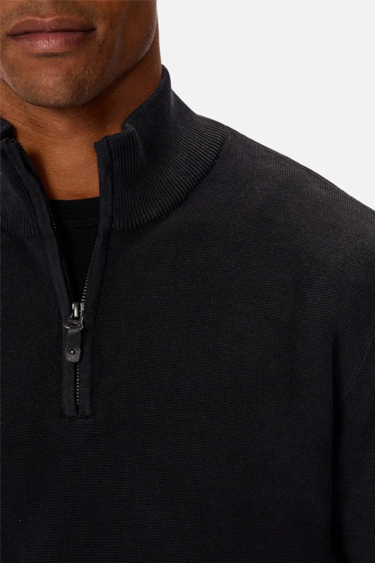 The Lakewood Zip Neck Knit by Industrie Clothing - Charcoal