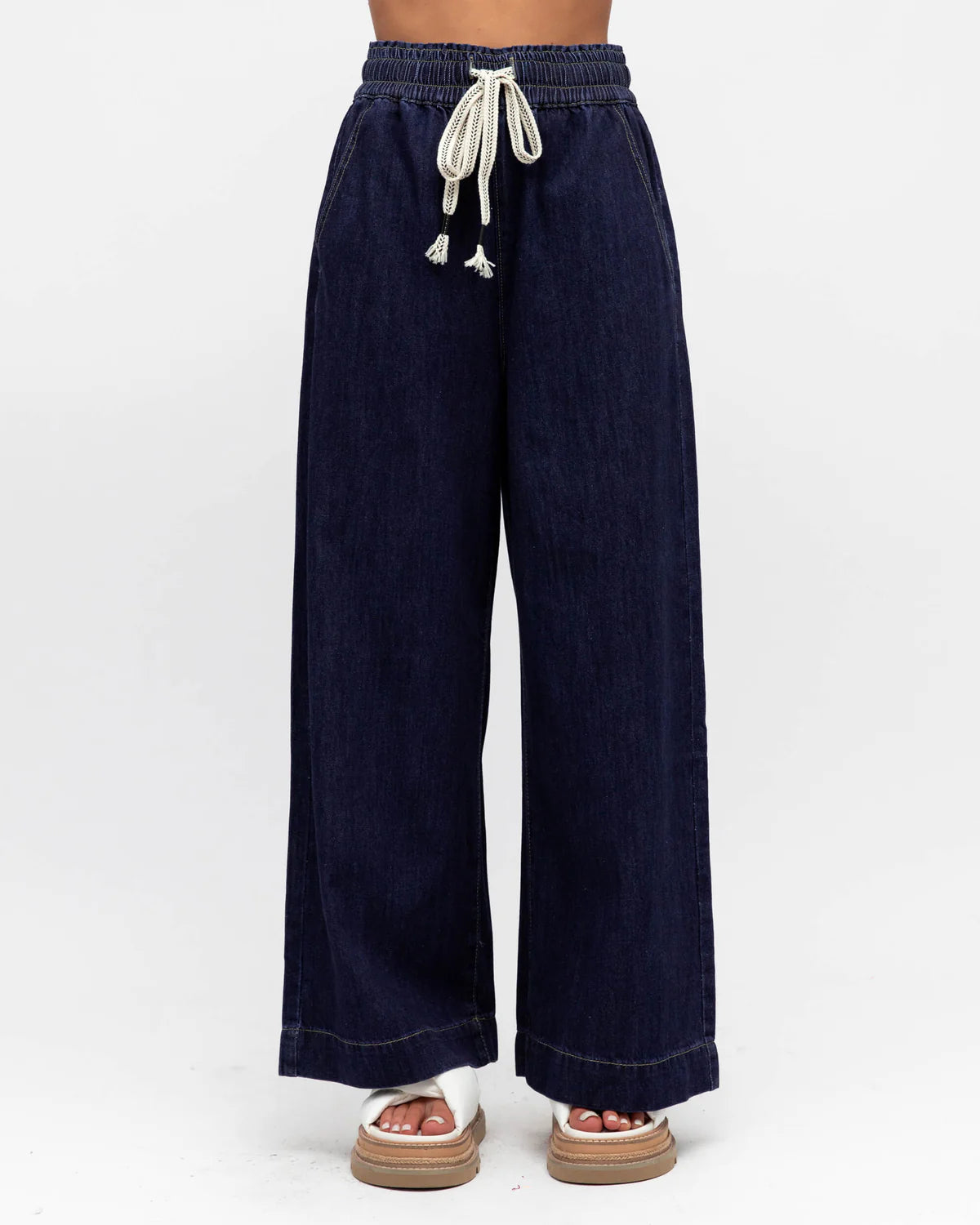 Mid Wash Wide Leg Jeans by Love The Label - 2 Colours