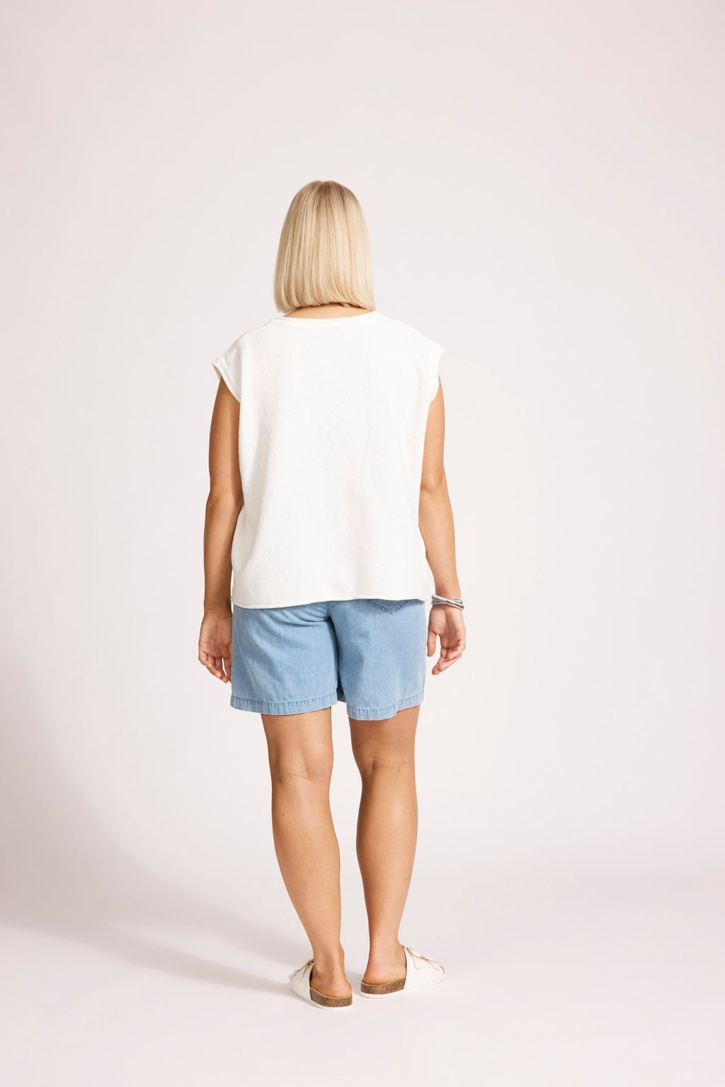 ARTEMIS SLEEVELESS KNIT TOP - WHITE by eb&ive