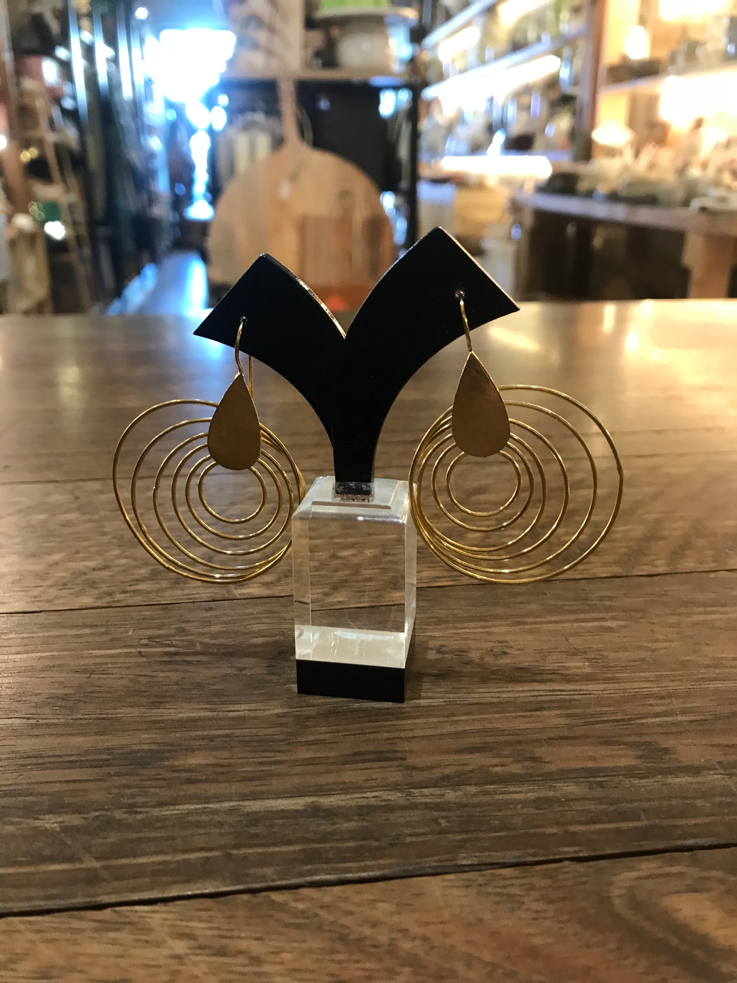 Euro Gold Drop Earrings by Melanie Woods