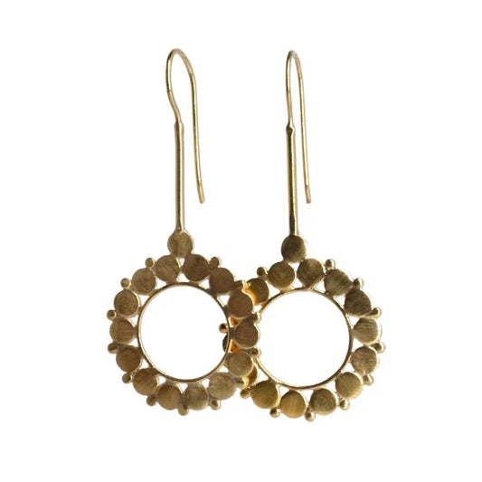 Euro Gold Drop Earrings by Melanie Woods