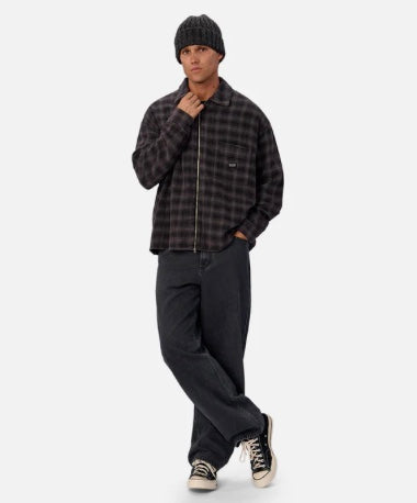The Camino Long Sleeve Shirt - Black / Charcoal by Industrie Clothing