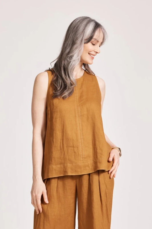 MIRAMAR TANK TOP - CARAMEL by eb&ive