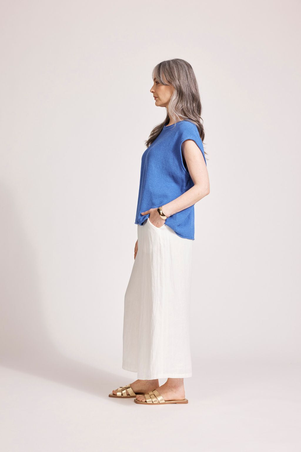 ARTEMIS SLEEVELESS KNIT TOP - AEGEAN by eb&ive