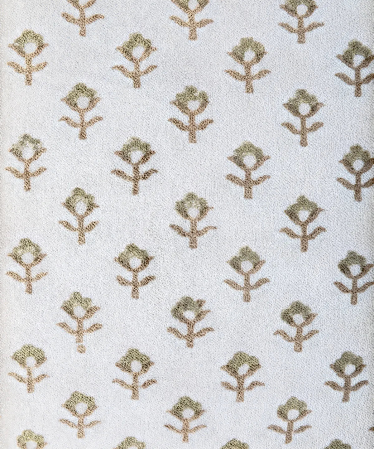 Flower Handblock Velvet Cushion
