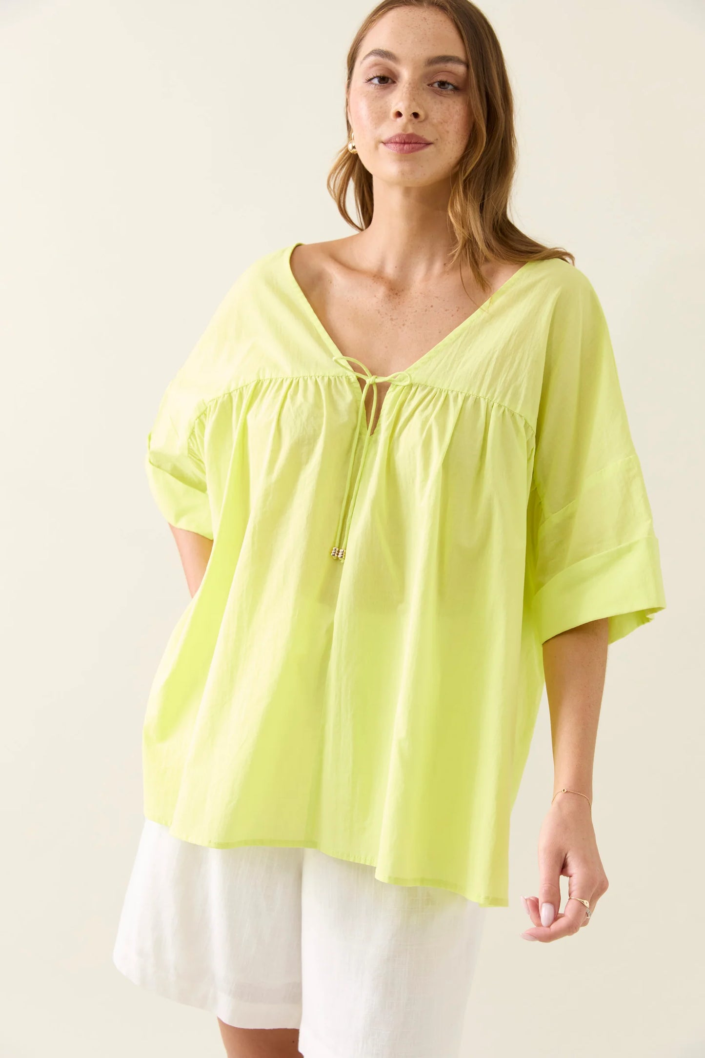 Aurora Relaxed Top - Pomelo by IsleOfMine