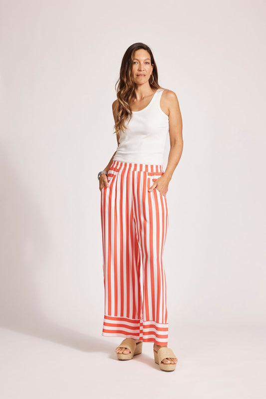 TREVILLE STRIPE PANT - CORAL by eb&ive
