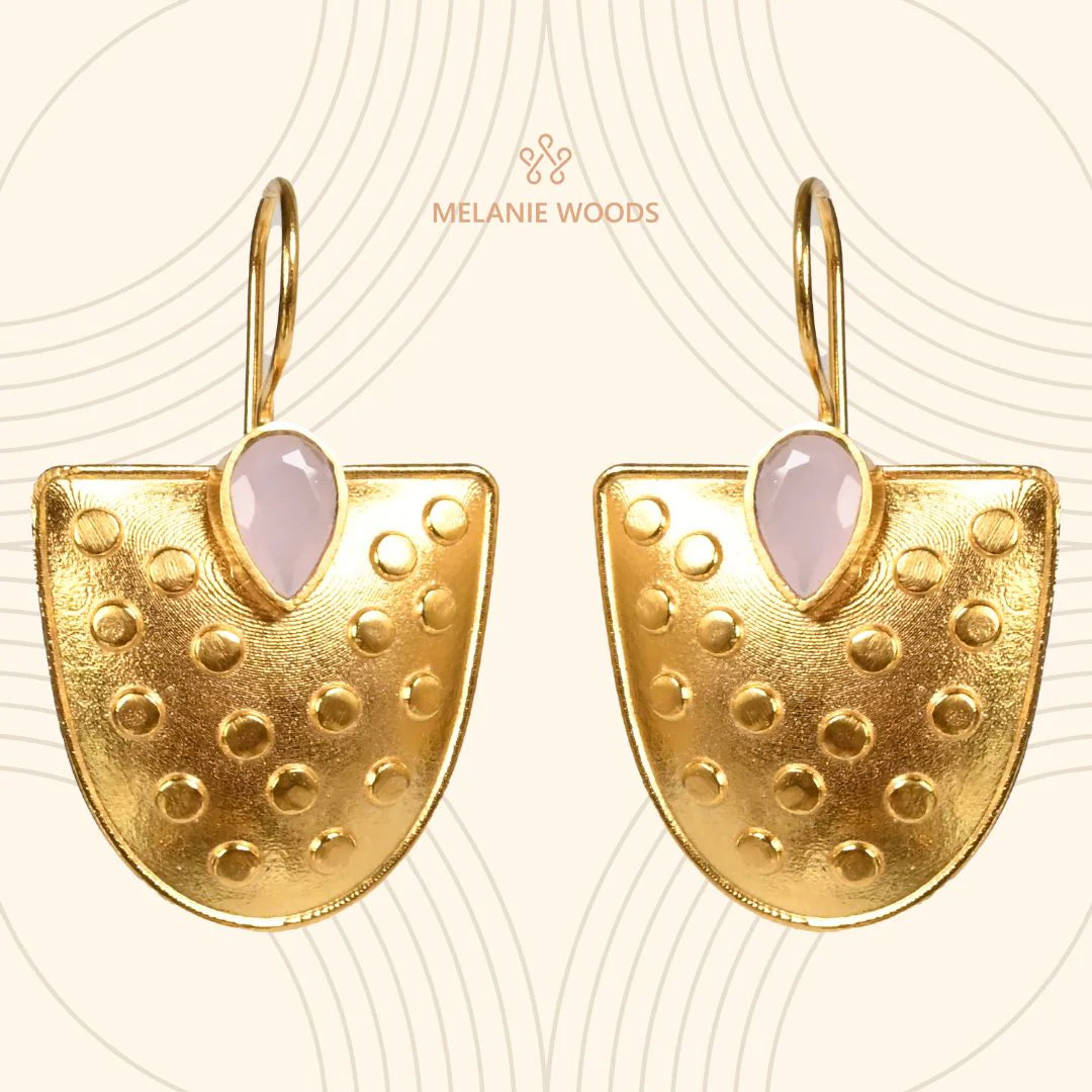 Euro Gold Gemstone Earrings