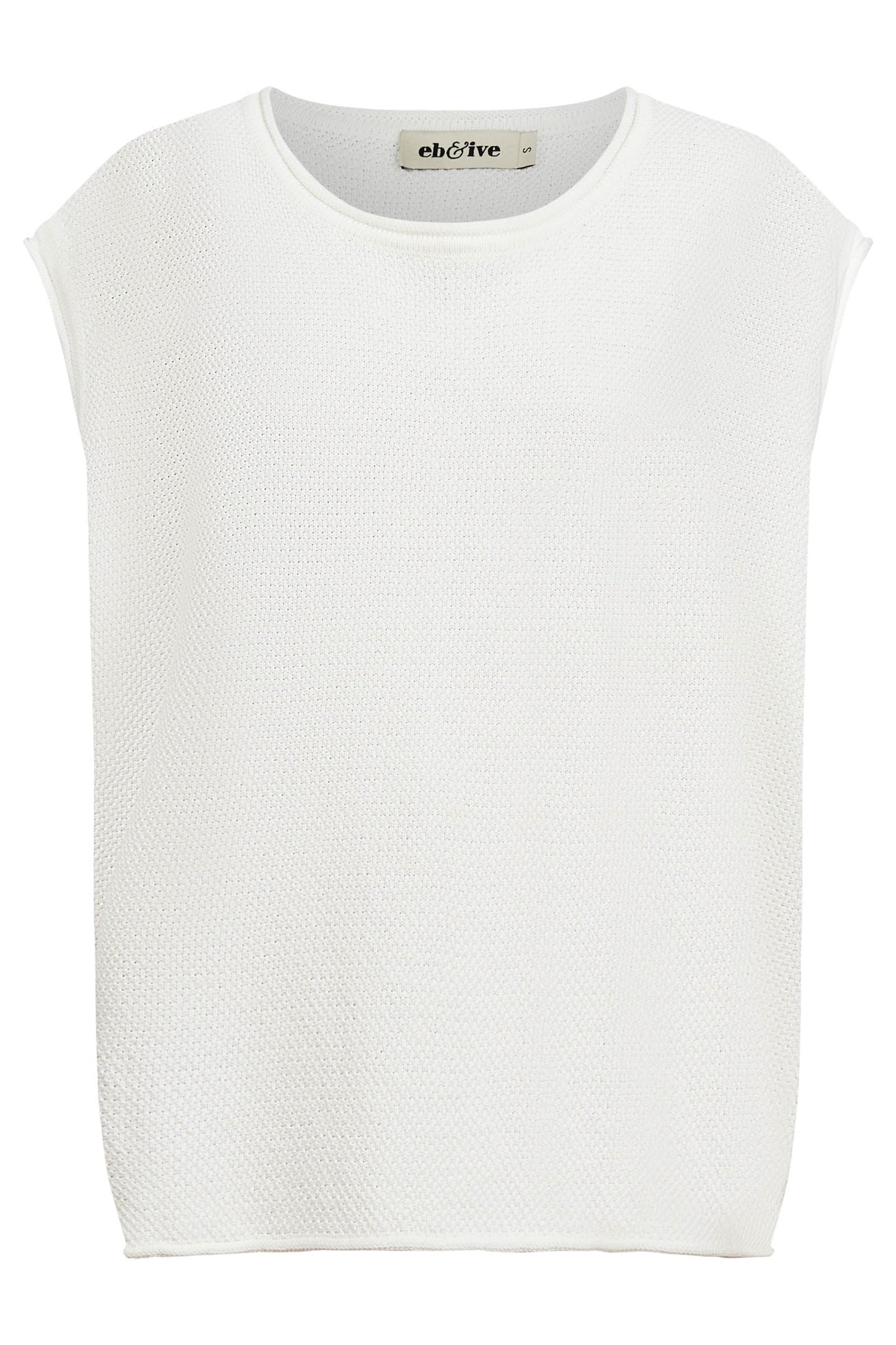 ARTEMIS SLEEVELESS KNIT TOP - WHITE by eb&ive