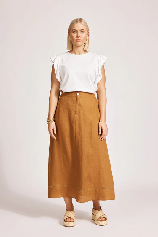 MIRAMAR MAXI SKIRT - CARAMEL by eb&ive