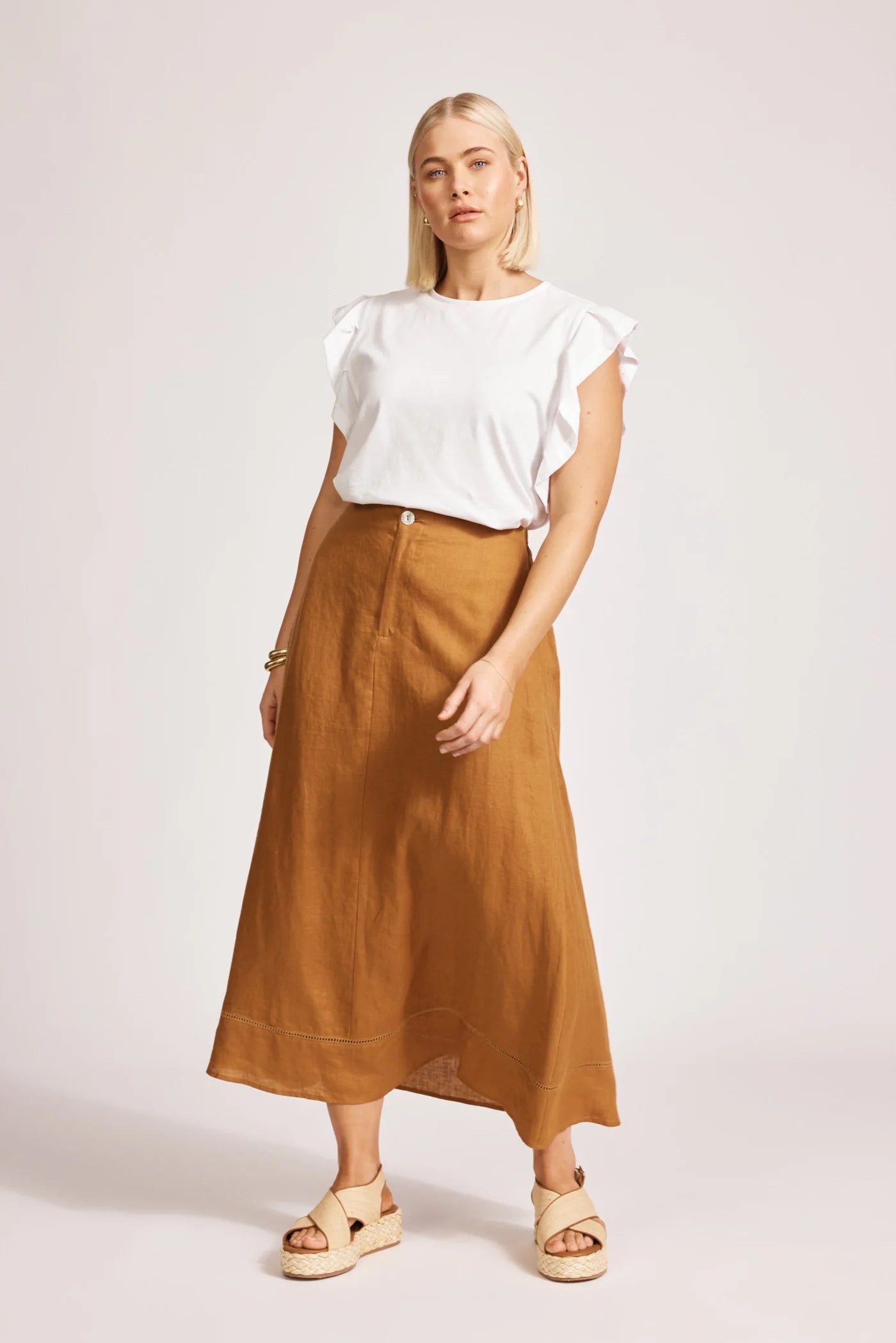 MIRAMAR MAXI SKIRT - CARAMEL by eb&ive