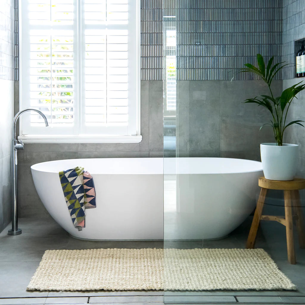Vincent White Wash Jute Mat by Zebra Home
