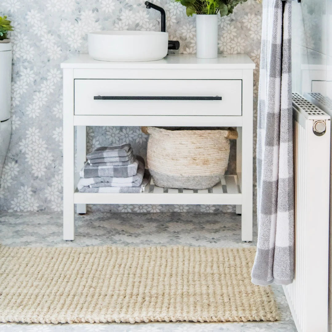 Vincent White Wash Jute Mat by Zebra Home