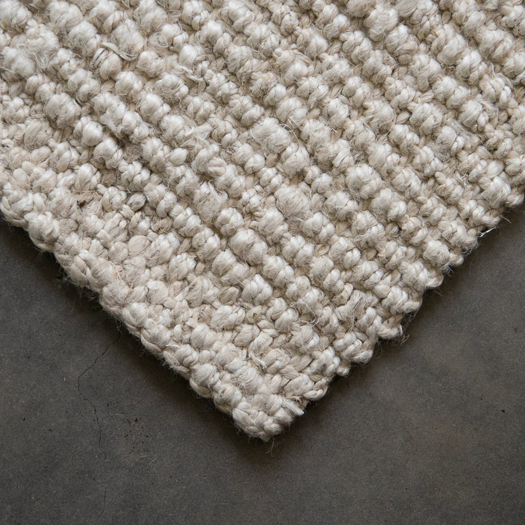 Vincent White Wash Jute Mat by Zebra Home