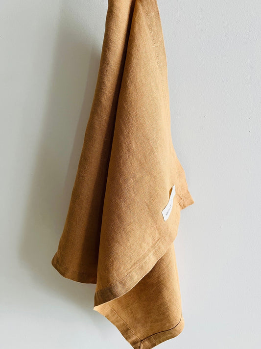 Pure French Linen Tea Towel - Biscuit