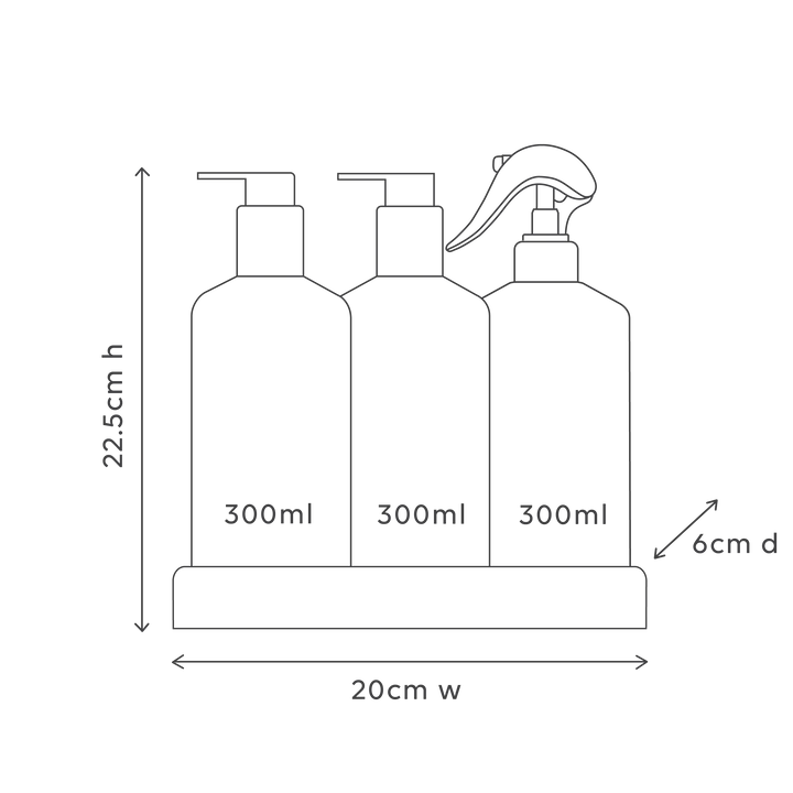 Alive Body Kitchen Trio - Dishwashing Liquid, Hand Wash & Bench Spray