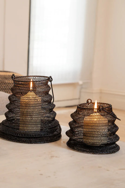 Morocco Folding Lantern Black