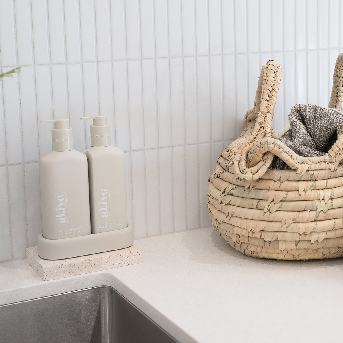 Alive Body Kitchen Duo Handwash & Dishwashing Liquid+ Tray