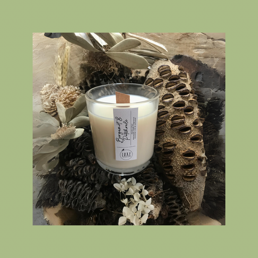 Bergamot & Patchouli Wooden Wick Candle