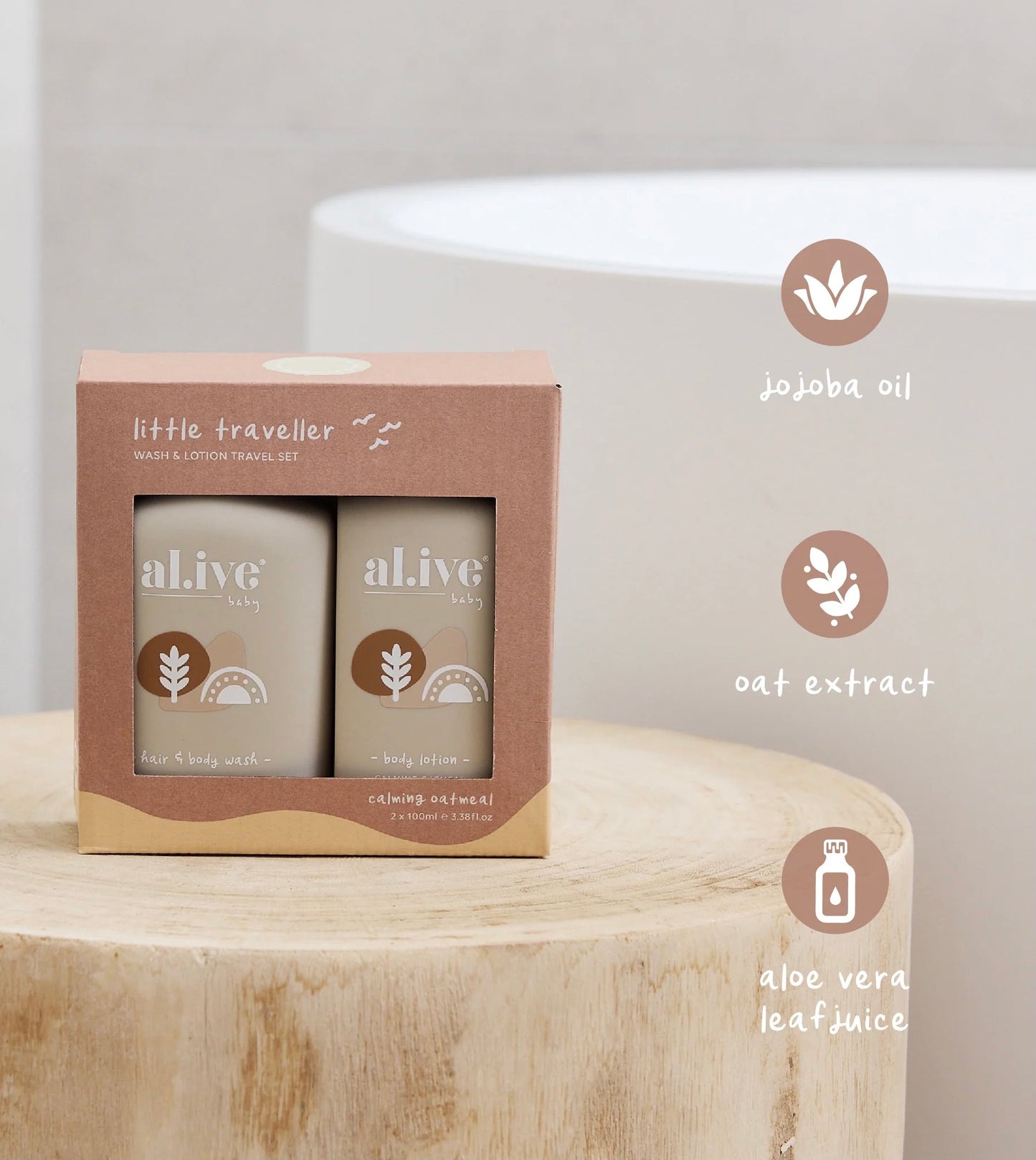 Al.ive Body Little Traveller- Baby Wash & Lotion Set