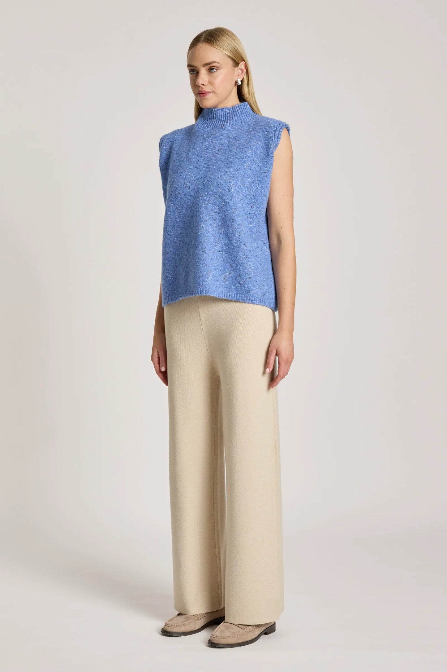 ZARDA KNIT VEST - LAKE by Eb&ive