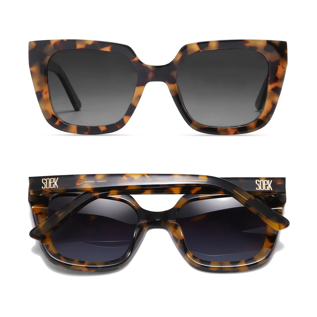 HARPER HONEY TORT - Bio Acetate Tortoise Frame Brown Graduated Polarised Lens by Soek