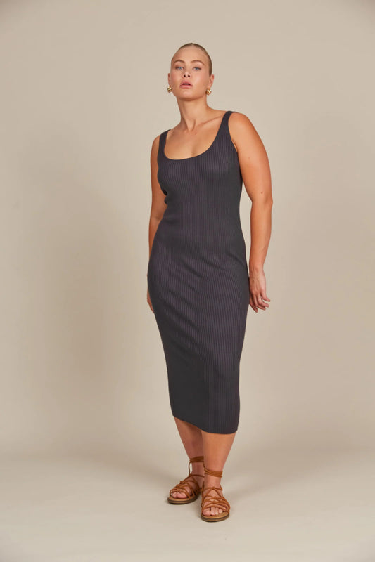 Adele Tank Dress by IsleOfMine- Graphite