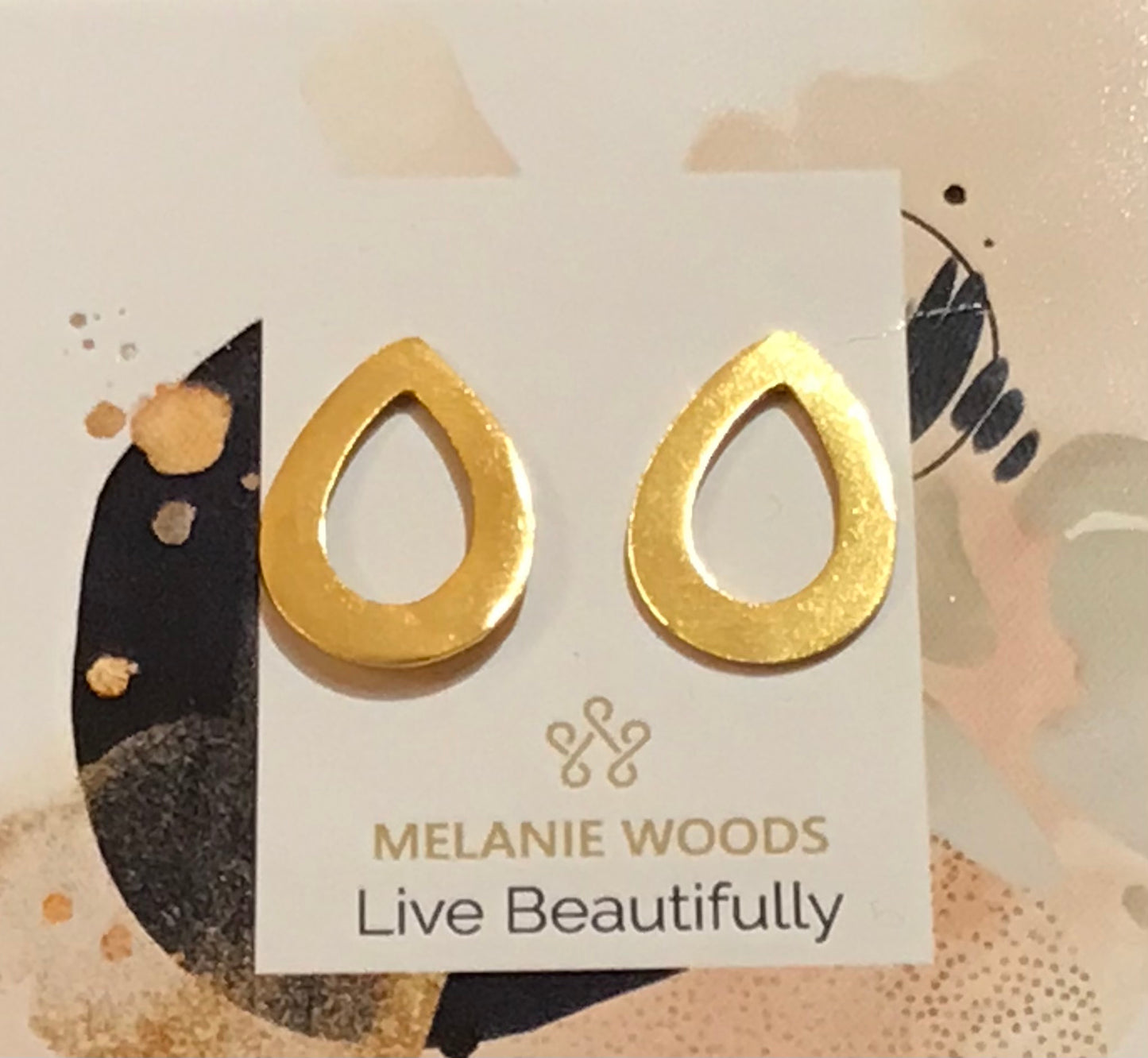 Euro Gold Round Drop Earrings by Melanie Woods