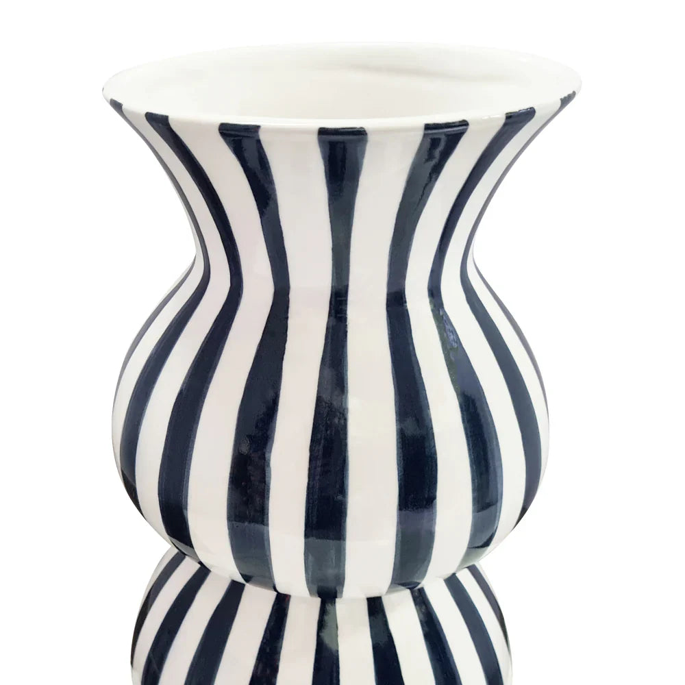 Arthur Striped Vase - Navy
