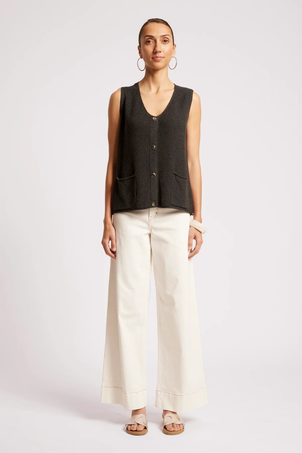 MARIS KNIT VEST - BLACK by Eb&ive