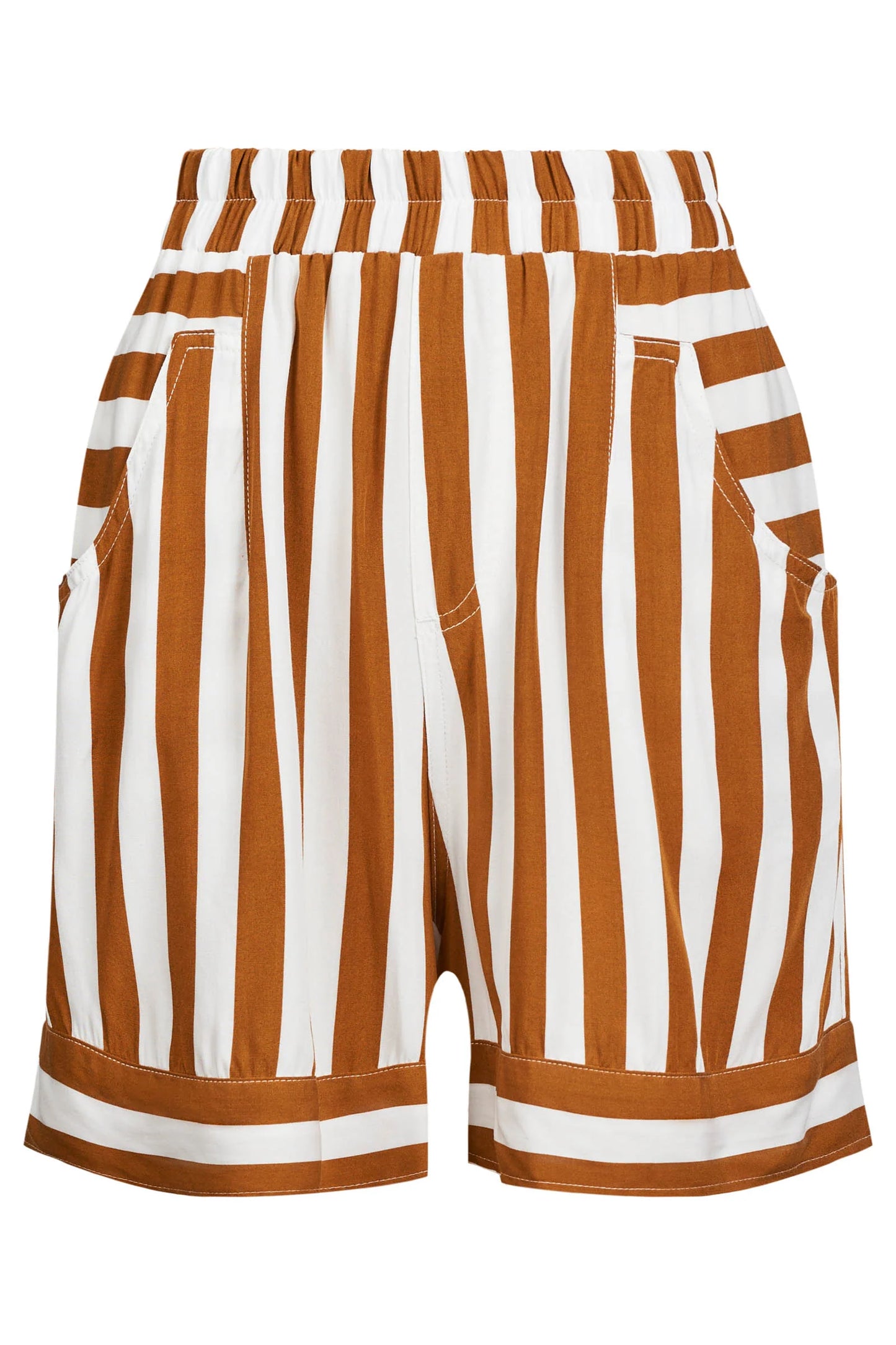 TREVILLE STRIPE SHORT - CARAMEL by eb&ive