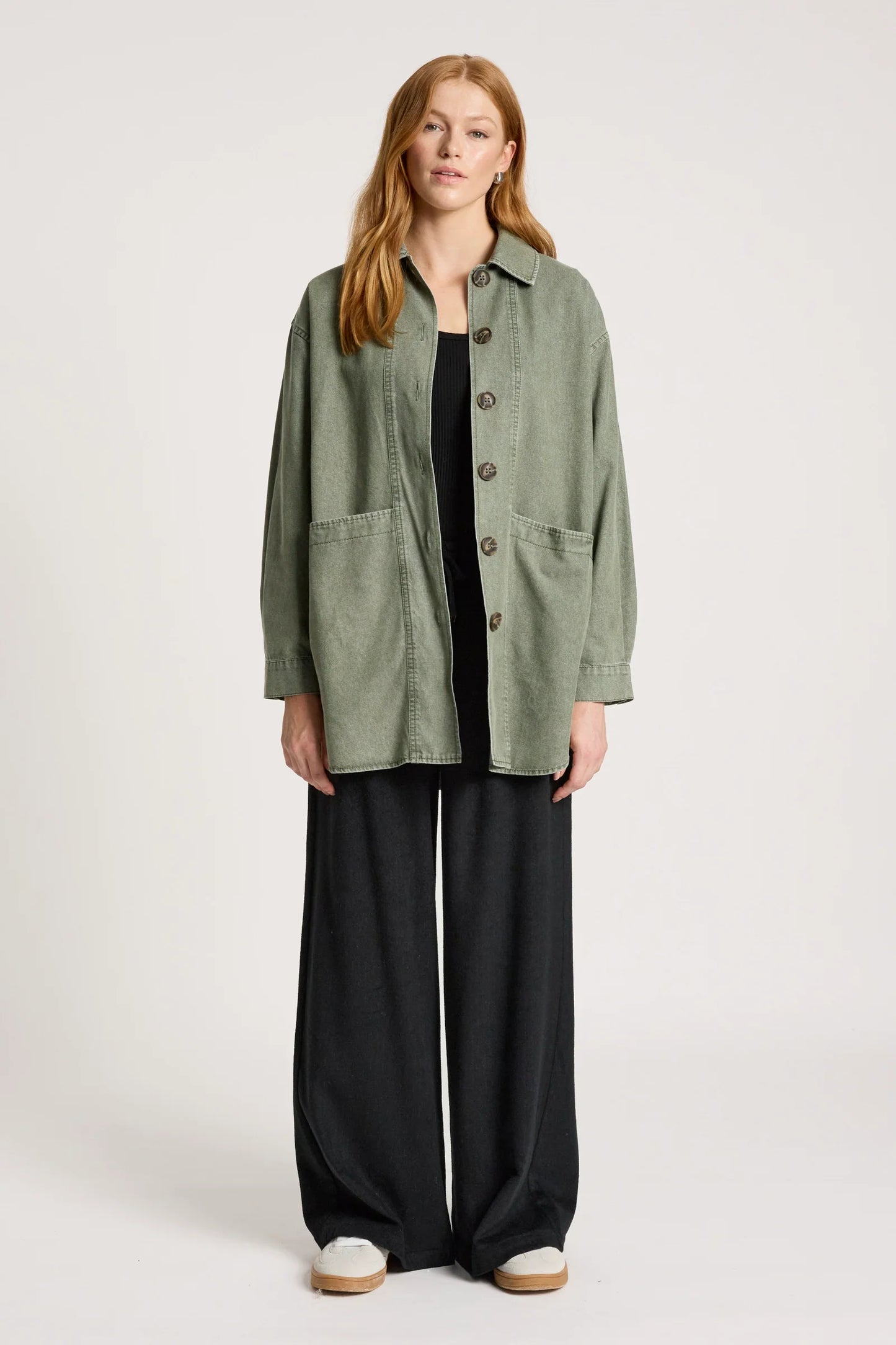 BODHI DENIM JACKET - OLIVE by Eb&ive
